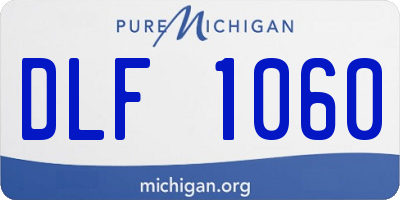 MI license plate DLF1060