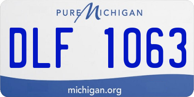 MI license plate DLF1063