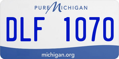 MI license plate DLF1070