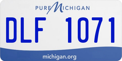MI license plate DLF1071