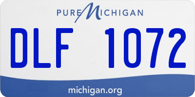MI license plate DLF1072