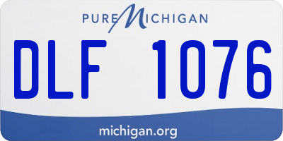 MI license plate DLF1076