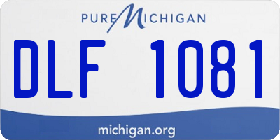 MI license plate DLF1081
