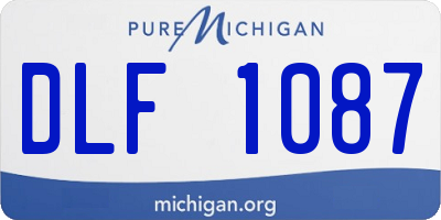 MI license plate DLF1087