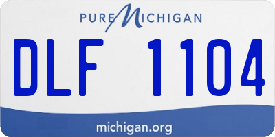MI license plate DLF1104