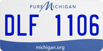 MI license plate DLF1106