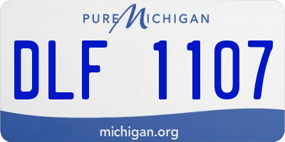 MI license plate DLF1107