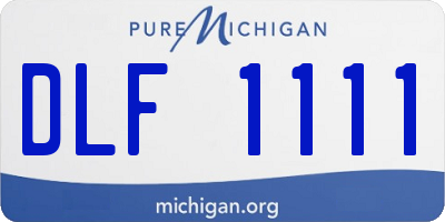 MI license plate DLF1111