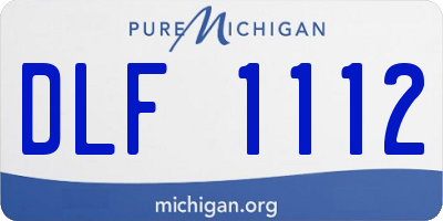 MI license plate DLF1112