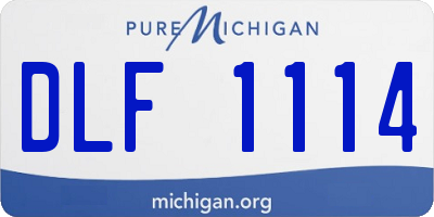 MI license plate DLF1114