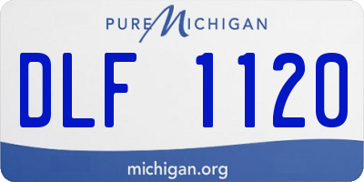 MI license plate DLF1120