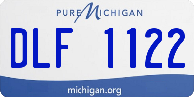 MI license plate DLF1122