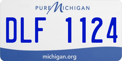 MI license plate DLF1124