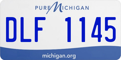 MI license plate DLF1145