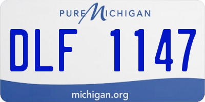 MI license plate DLF1147