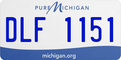 MI license plate DLF1151