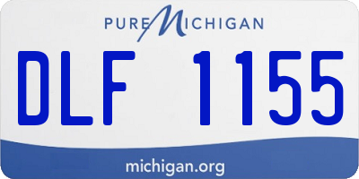 MI license plate DLF1155
