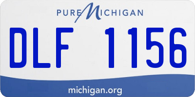 MI license plate DLF1156