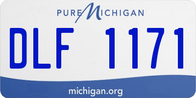 MI license plate DLF1171