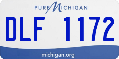 MI license plate DLF1172
