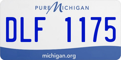 MI license plate DLF1175