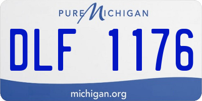 MI license plate DLF1176