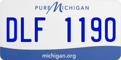 MI license plate DLF1190