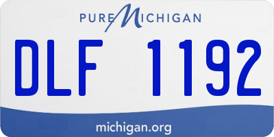 MI license plate DLF1192
