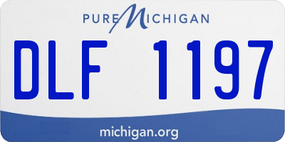 MI license plate DLF1197
