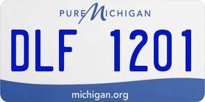 MI license plate DLF1201