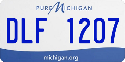 MI license plate DLF1207