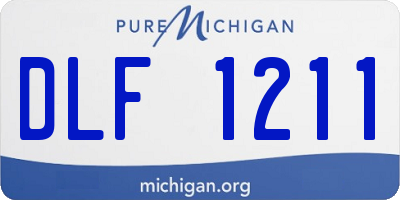 MI license plate DLF1211