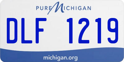MI license plate DLF1219