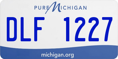 MI license plate DLF1227