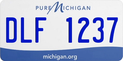 MI license plate DLF1237