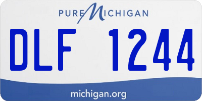 MI license plate DLF1244