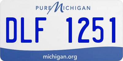 MI license plate DLF1251