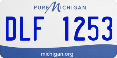 MI license plate DLF1253