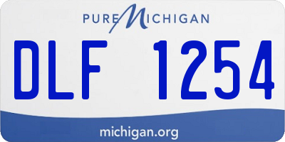MI license plate DLF1254