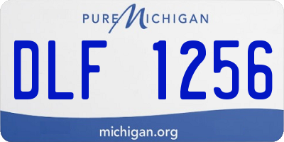 MI license plate DLF1256
