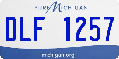 MI license plate DLF1257