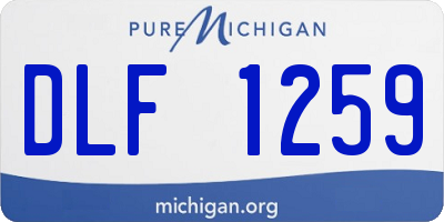 MI license plate DLF1259