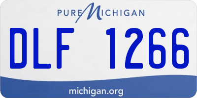 MI license plate DLF1266