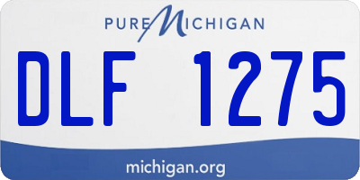 MI license plate DLF1275
