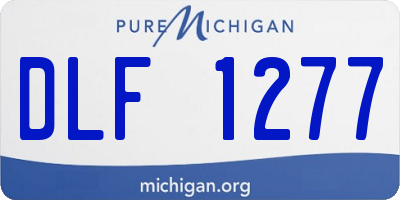 MI license plate DLF1277