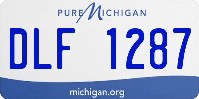 MI license plate DLF1287