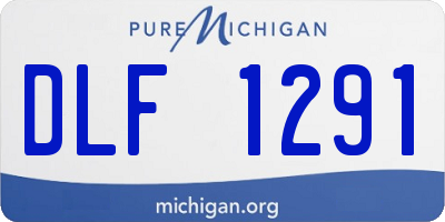 MI license plate DLF1291