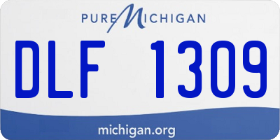 MI license plate DLF1309