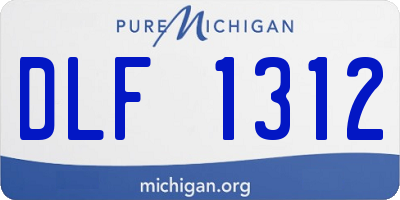 MI license plate DLF1312