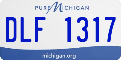 MI license plate DLF1317
